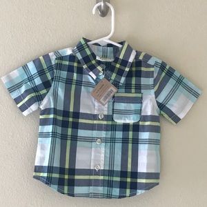 Toddler Boy Short Sleeve Button Down Shirt